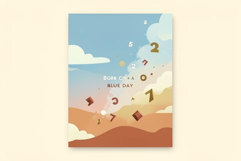 Illustrated cover art for Born on a Blue Day by Daniel Tammet